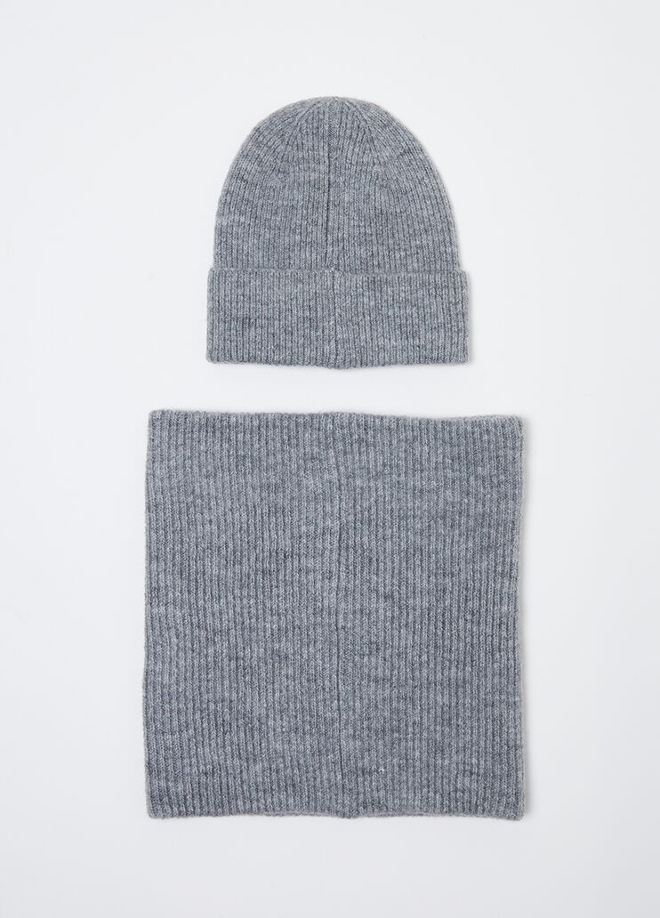 Ensemble bonnet et écharpe gris Liu Jo - large image number 1