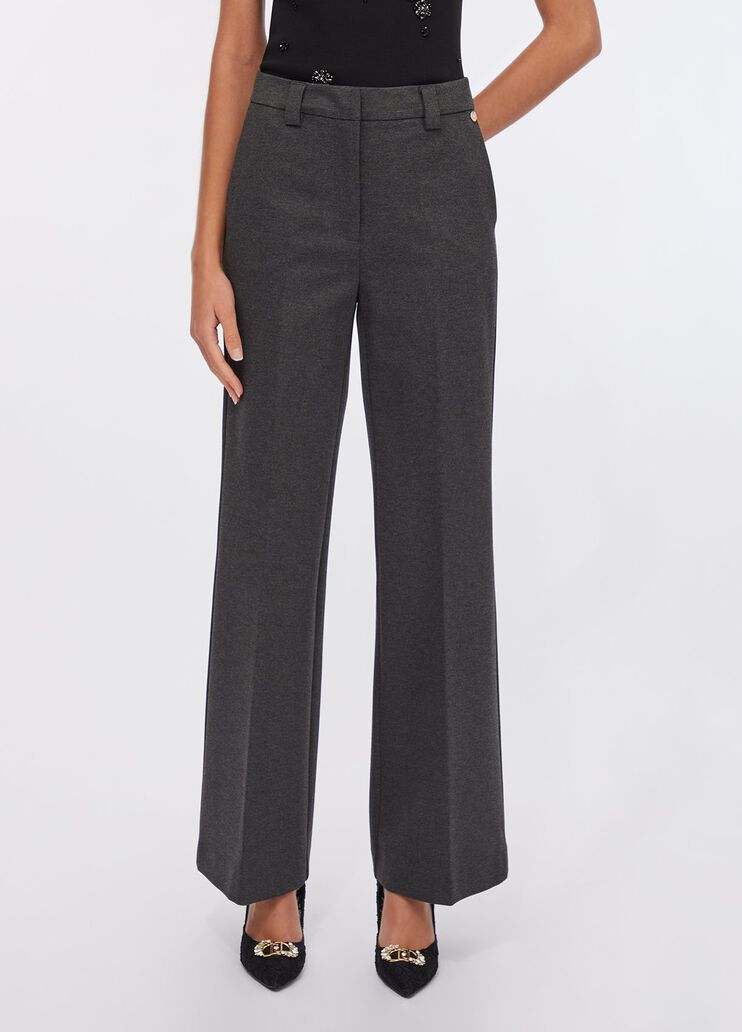 Pantalon flare &eacute;l&eacute;gants ardoise Liu Jo - medium