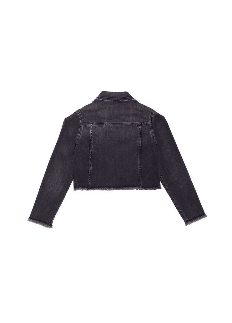 Denim jacket with frayed edges black denim Liu Jo - large image number 1
