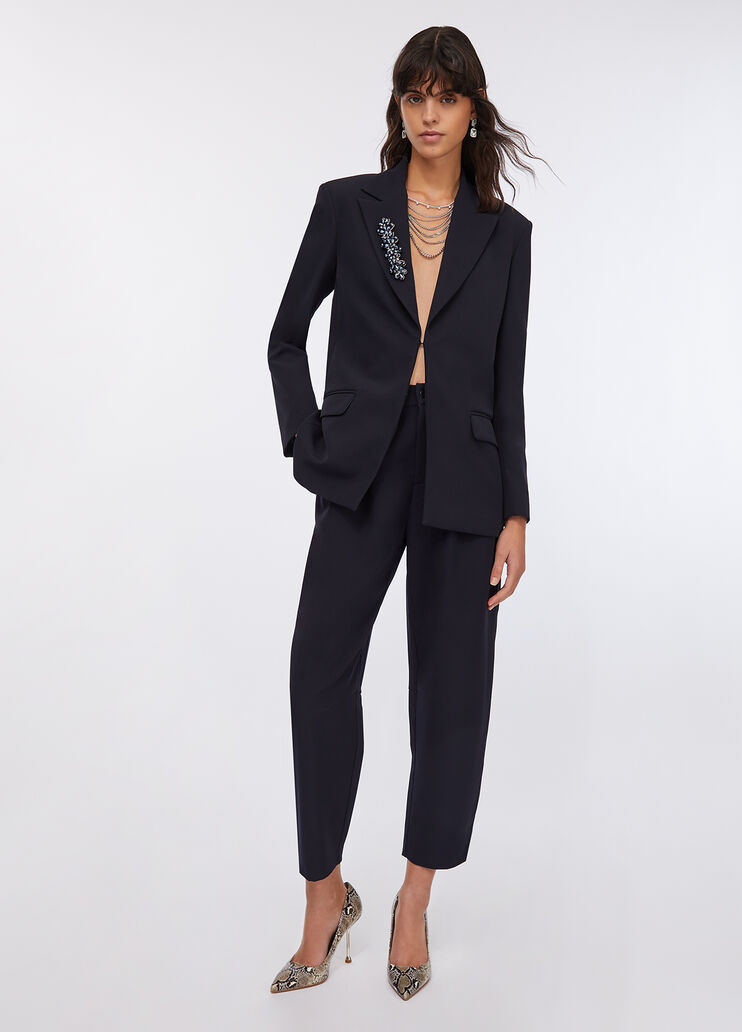 Balloon trousers with darts navy blue Liu Jo - large image number 5