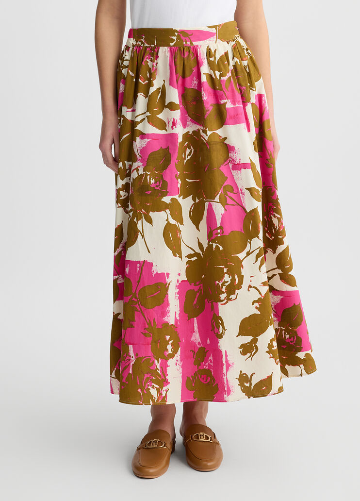 Poplin midi skirt floral Liu Jo - medium Poplin midi skirt floral Liu Jo - medium