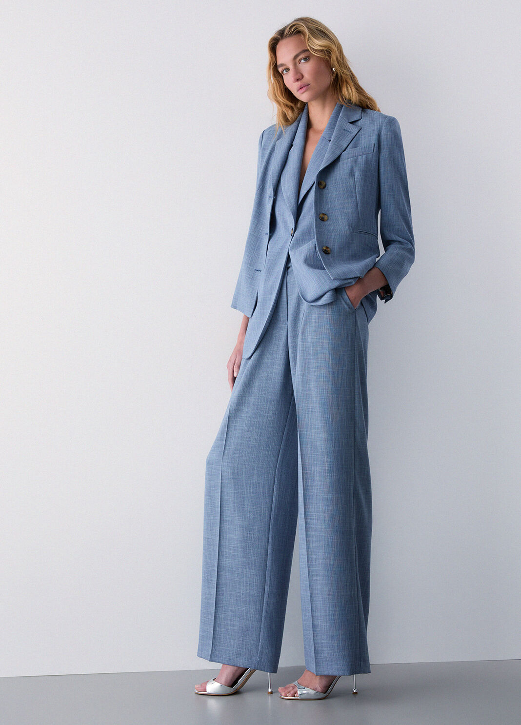 Blazer aus Melange-Stoff Blau Liu Jo - large image number 2