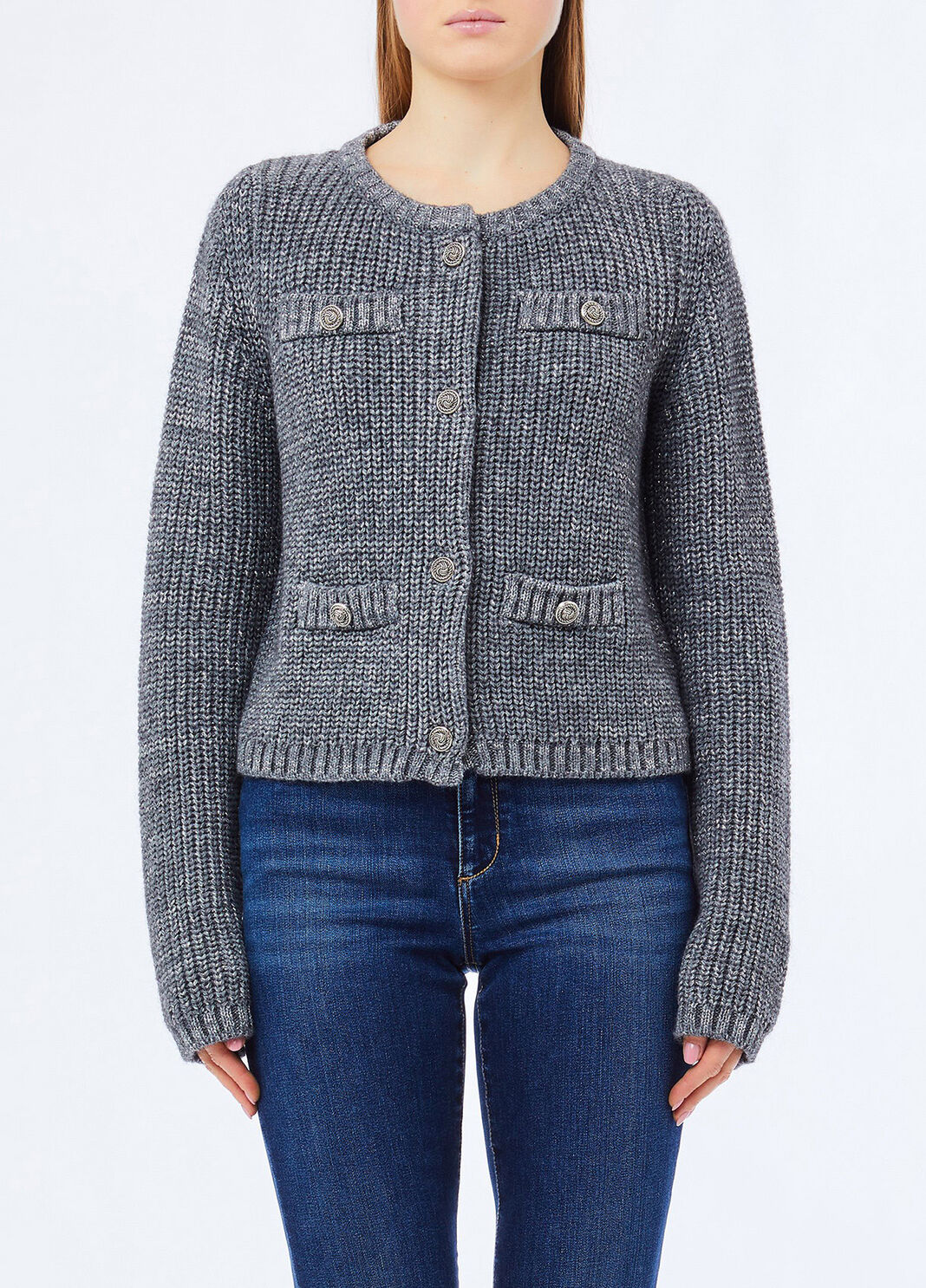 Cardigan aus Woll-Alpaka-Gemisch Stahl Liu Jo - large image number 0