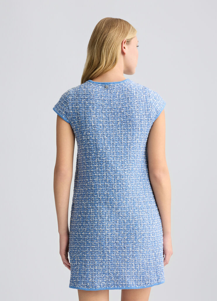 Short bouclé dress bright blue Liu Jo - large image number 1 Short bouclé dress bright blue Liu Jo - large image number 1