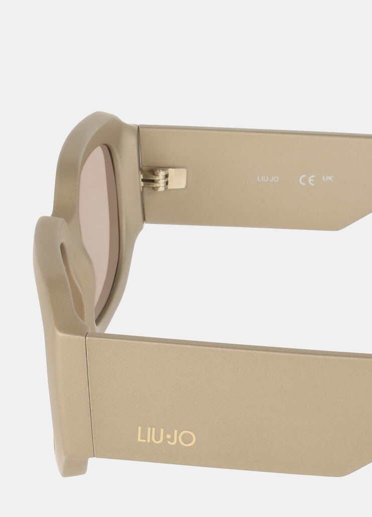 Occhiali da sole rettangolari beige Liu Jo - large image number 2
