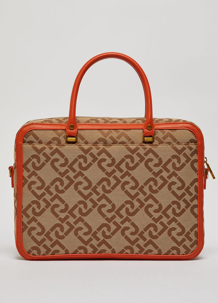 Laptop holder with jacquard logo monogram / orange Liu Jo - large image number 3 Laptop holder with jacquard logo monogram / orange Liu Jo - large image number 3