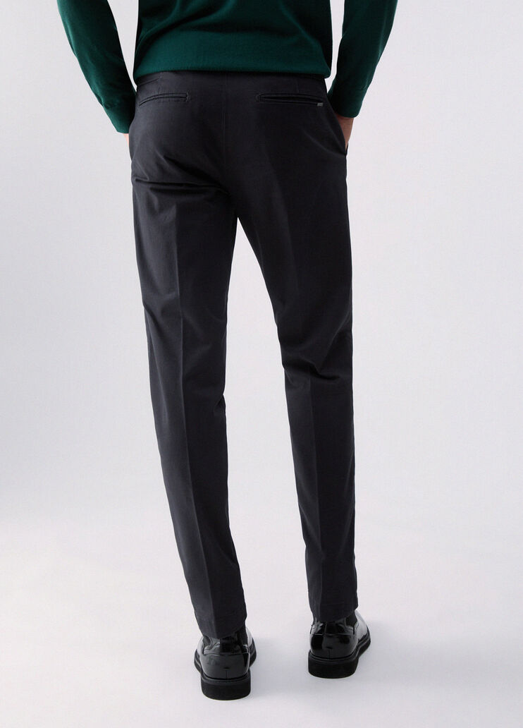 Chino trousers in gabardine dark grey Liu Jo - medium