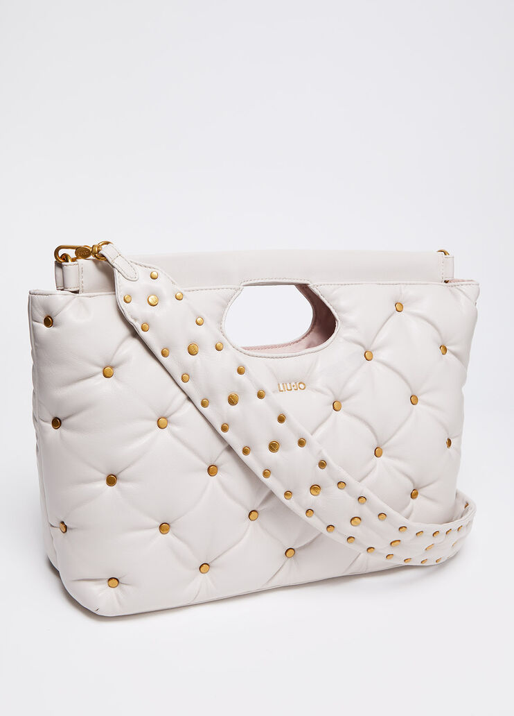 Large bag with studs beige Liu Jo - large image number 4 Large bag with studs beige Liu Jo - large image number 4