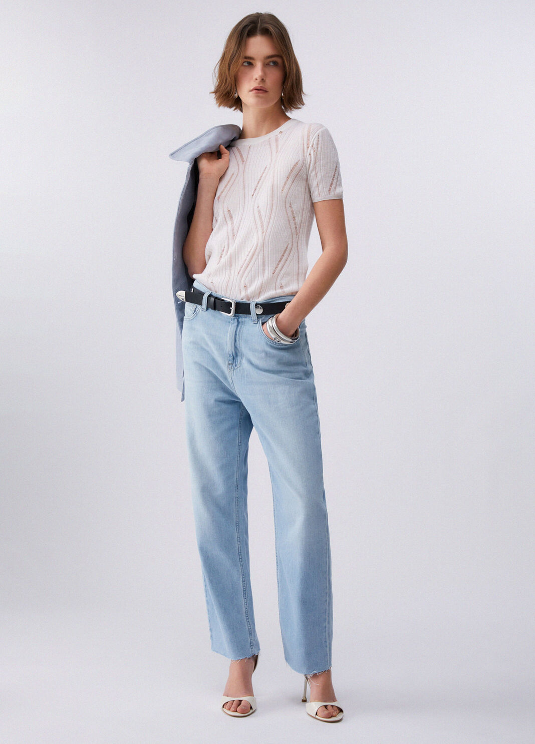 Knit jumper white Liu Jo - large image number 5