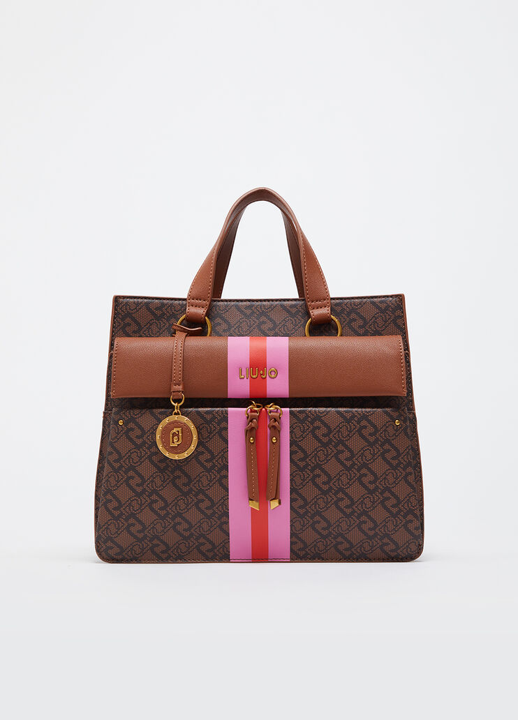 Medium satchel with charm brown Liu Jo - medium
