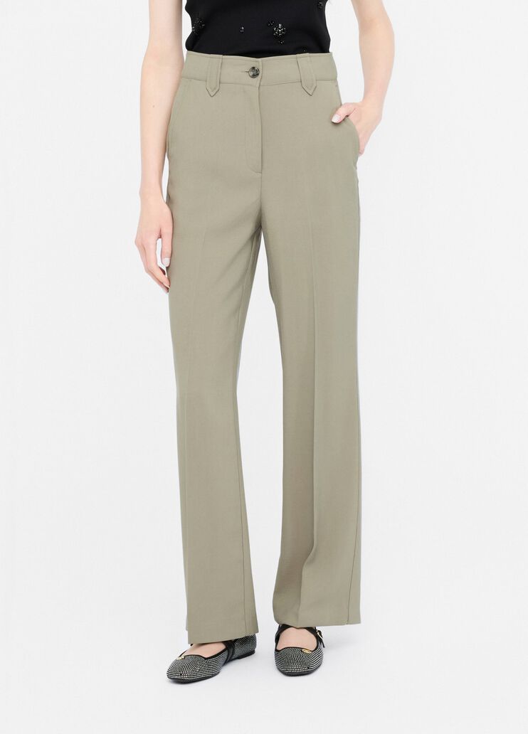 Straight gabardine trousers asparagus Liu Jo - large image number 0
