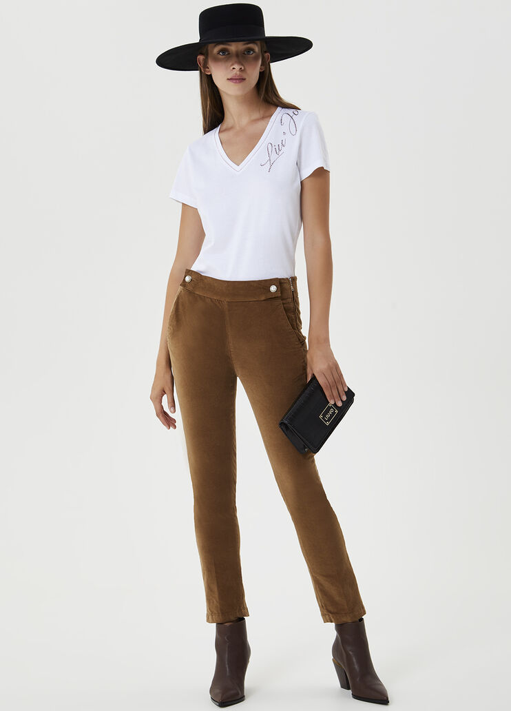 T-shirt with logo Optic White Liu Jo - large image number 3