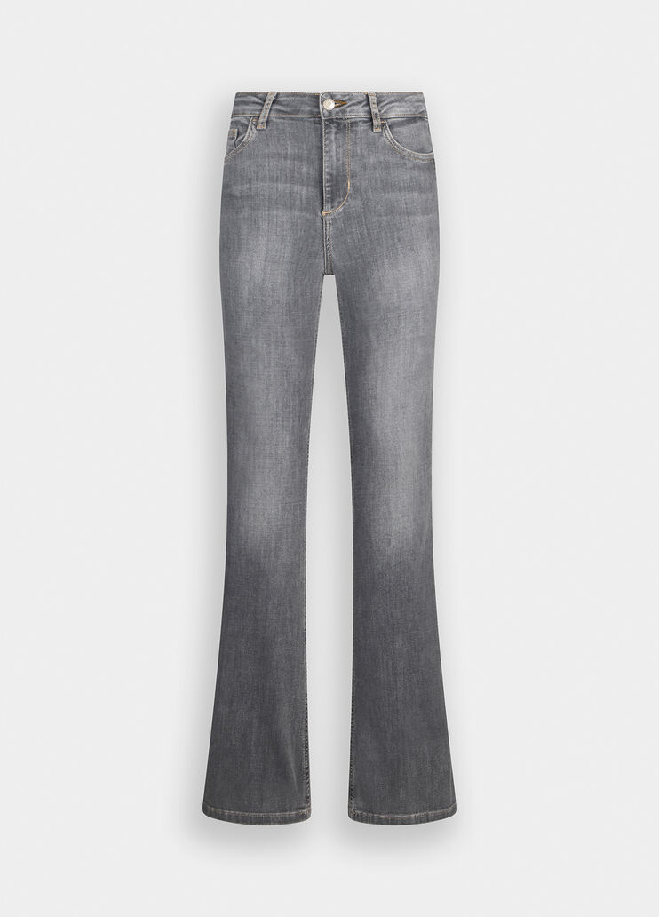 High-rise flared jeans grey denim Liu Jo - large image number 6