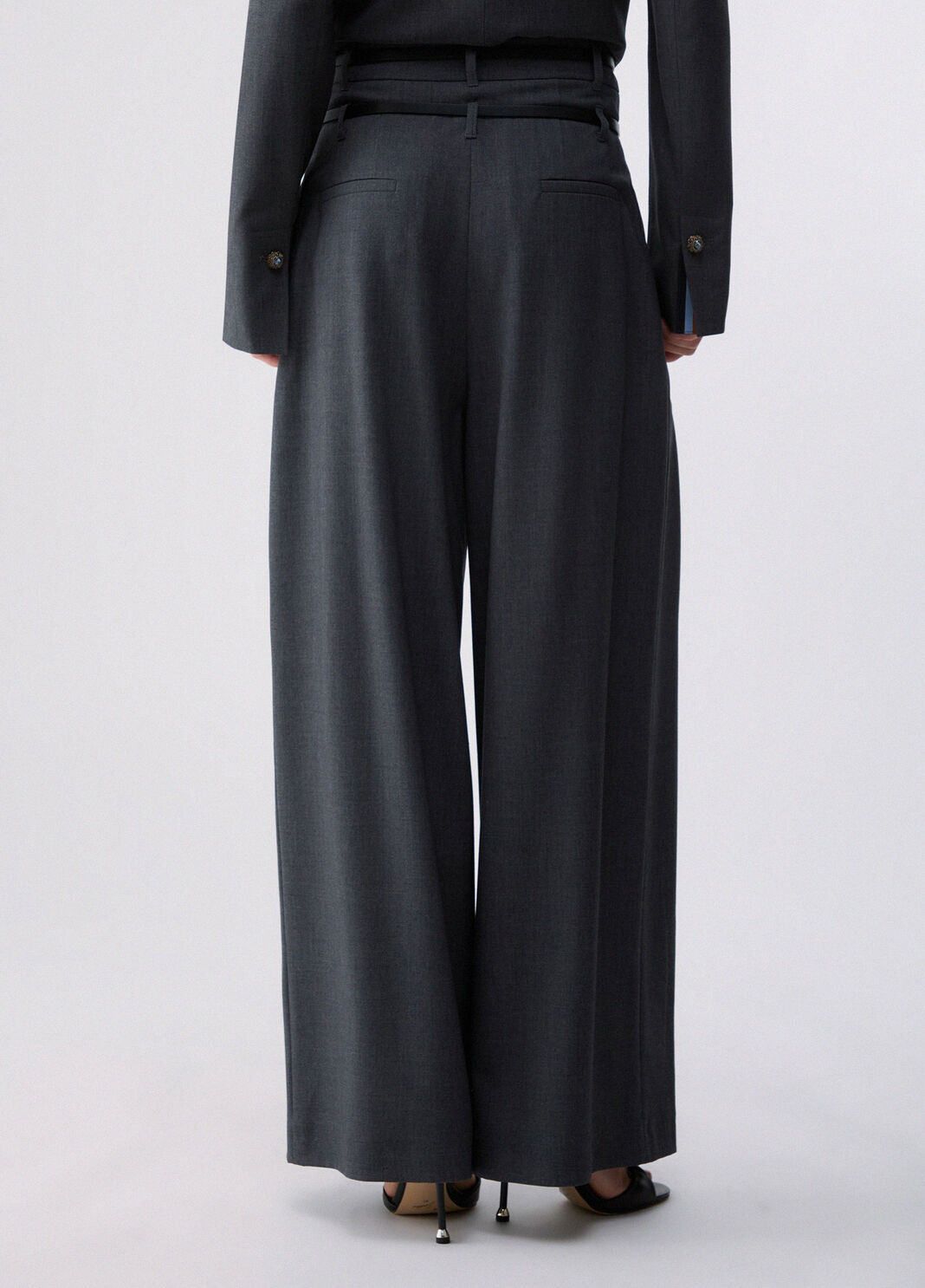 Flannel Flare Pants dark green Liu Jo - large image number 1
