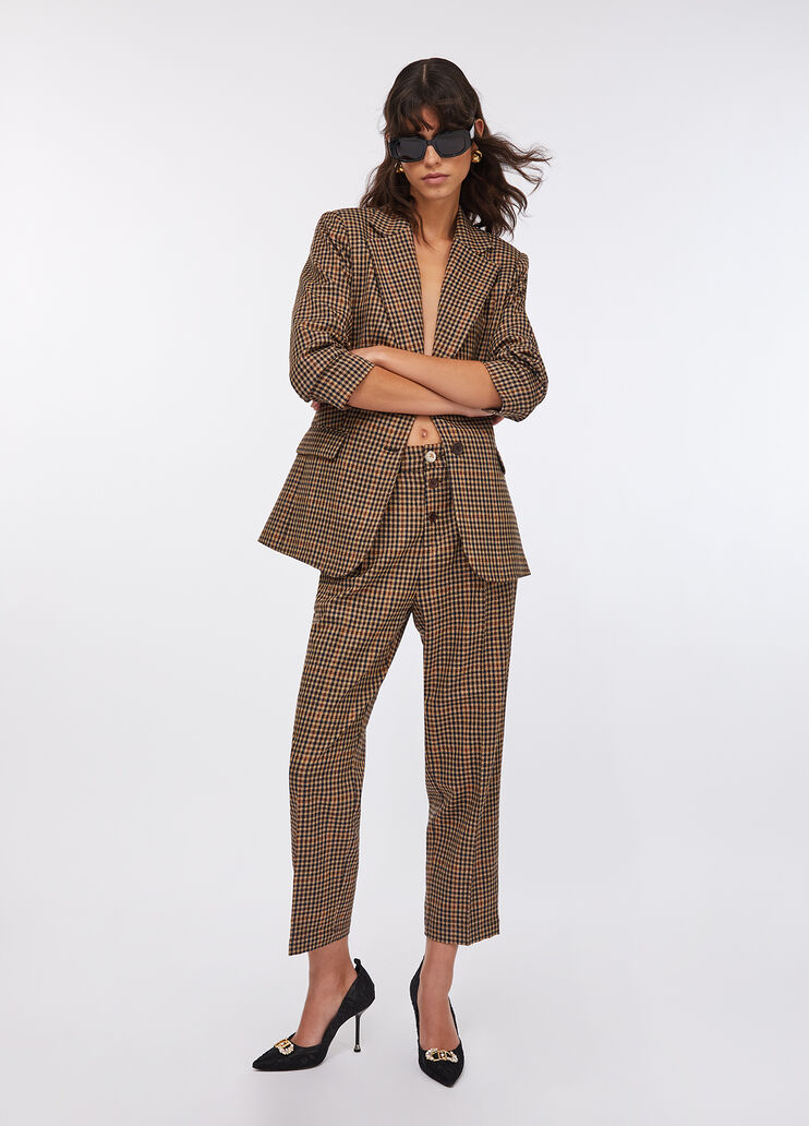 Oversized chequered jacket beige Liu Jo - medium