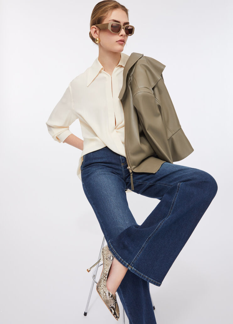 Vaqueros acampanados de talle alto denim azul claro Liu Jo - medium