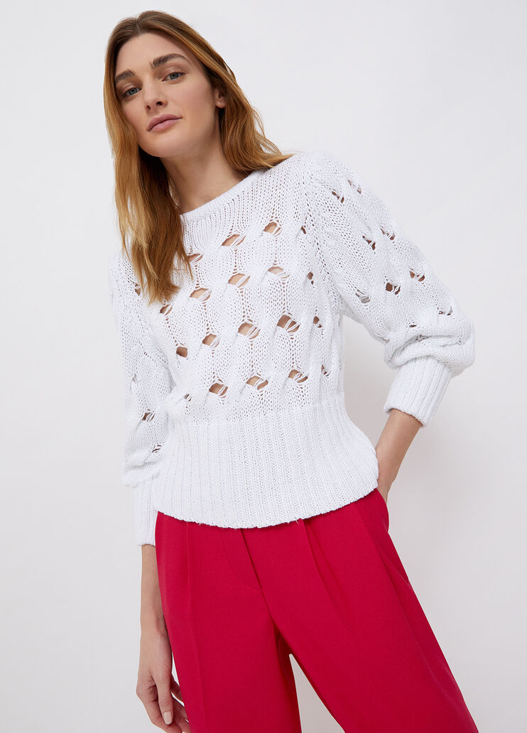 Openwork pullover white Liu Jo - large image number 0