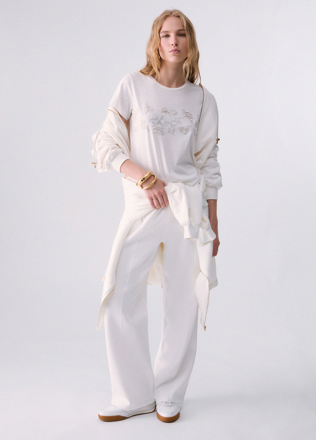 Scuba Trousers white wool Liu Jo - large image number 5