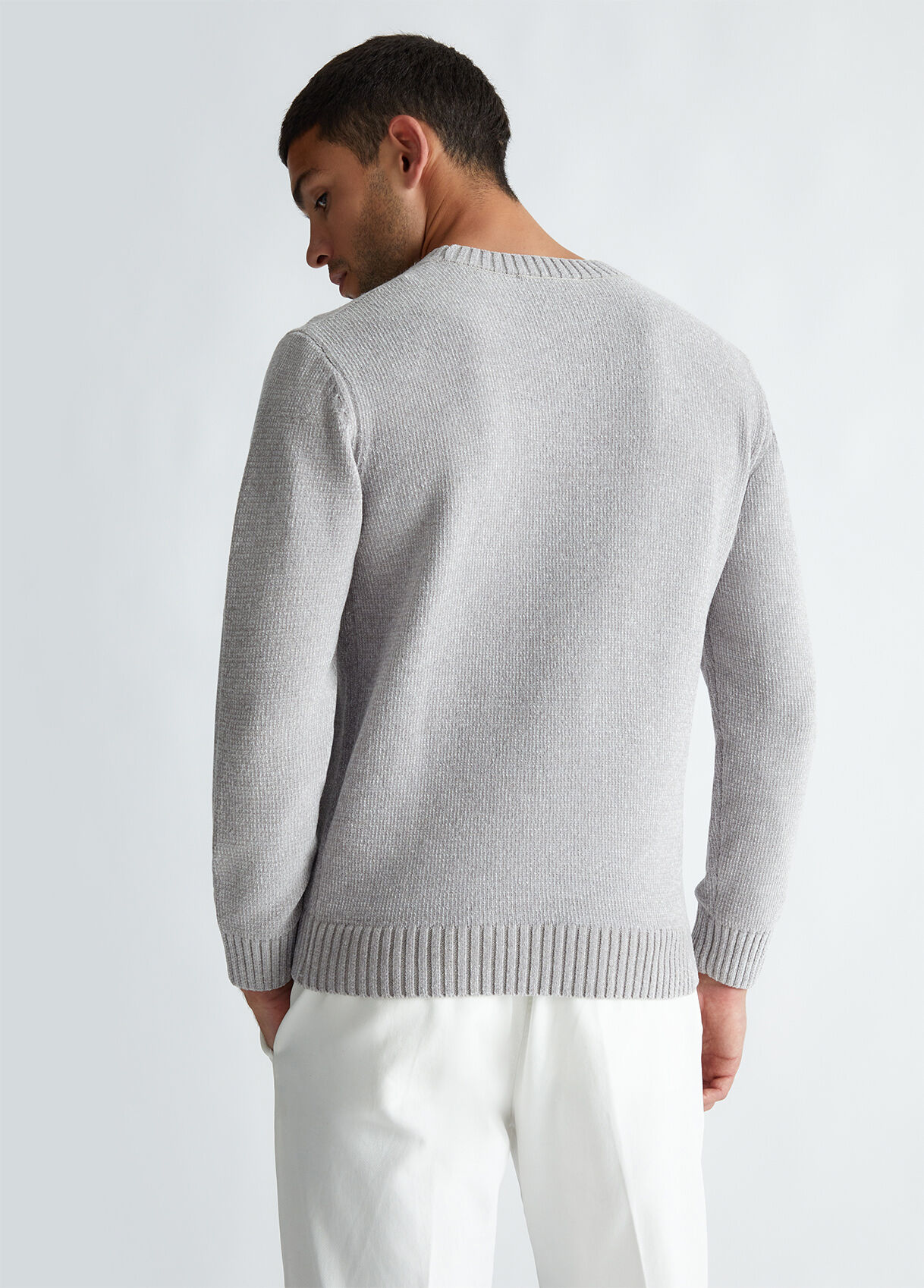 Grey chenille sweater clearance