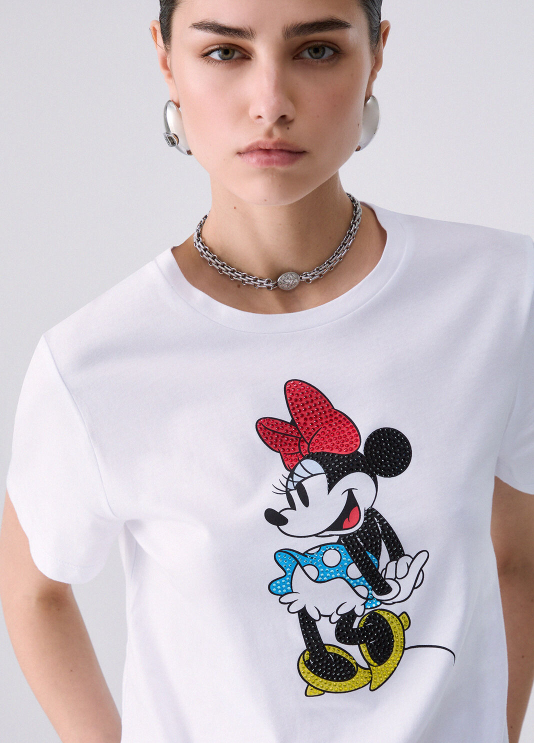 T-shirt imprim&eacute; blanc et Miss mouse Liu Jo - large image number 4