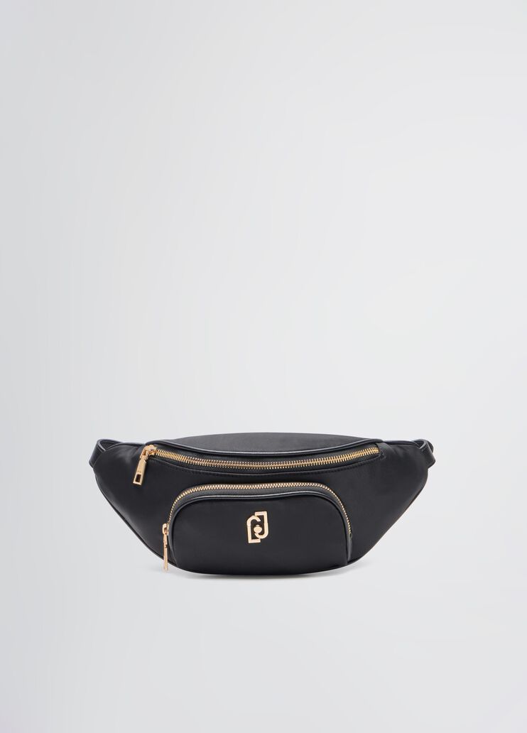 Nylon pouch bag with charm black Liu Jo - medium Nylon pouch bag with charm black Liu Jo - medium