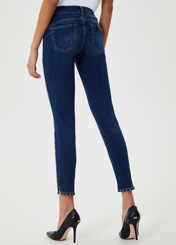Eco-friendly skinny jeans with studs Blue Liu Jo - large image number 1 Eco-friendly skinny jeans with studs Blue Liu Jo - large image number 1