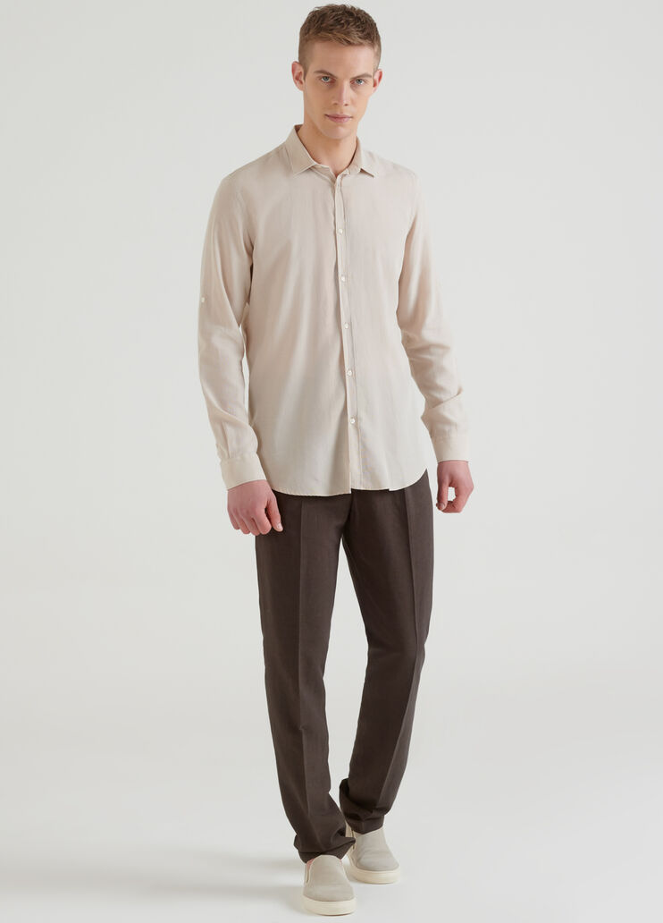 Camicia slim fit in lino  Liu Jo - large image number 2