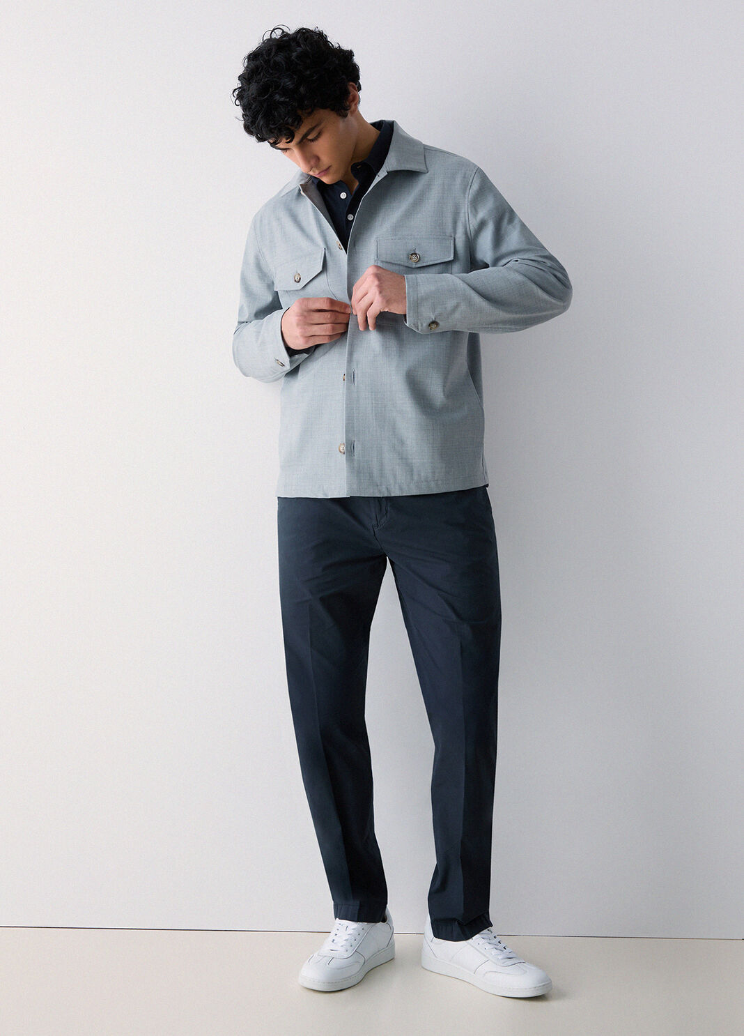 Regular fit chino trousers dark blue Liu Jo - large image number 2