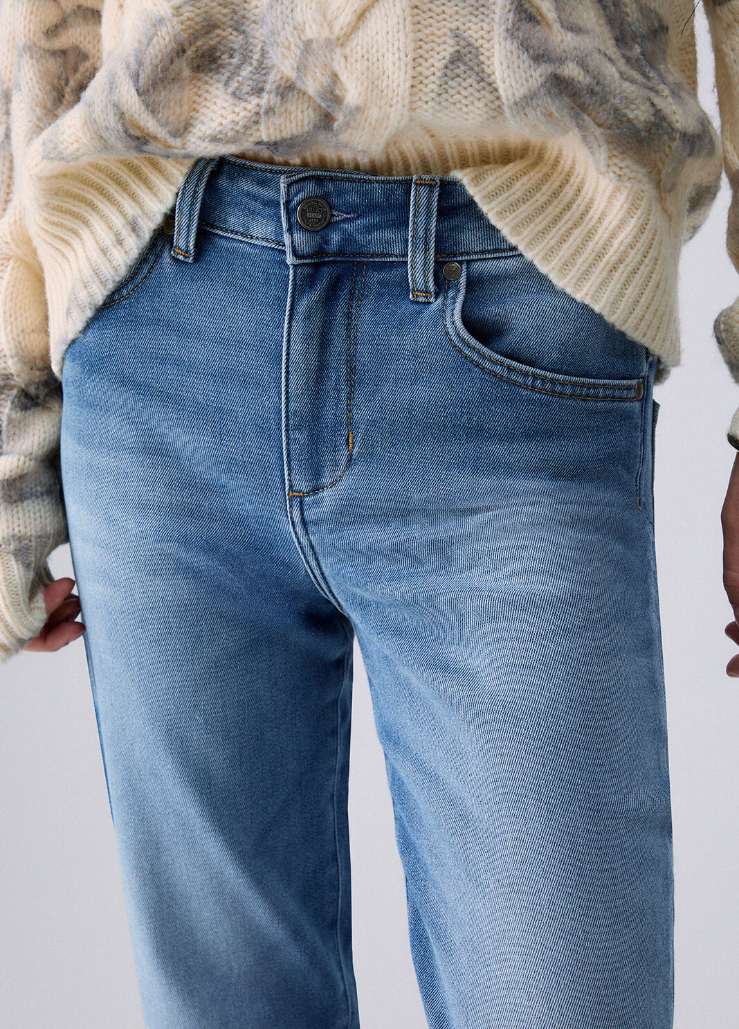 High-waisted slim fit jeans light denim Liu Jo - large image number 4