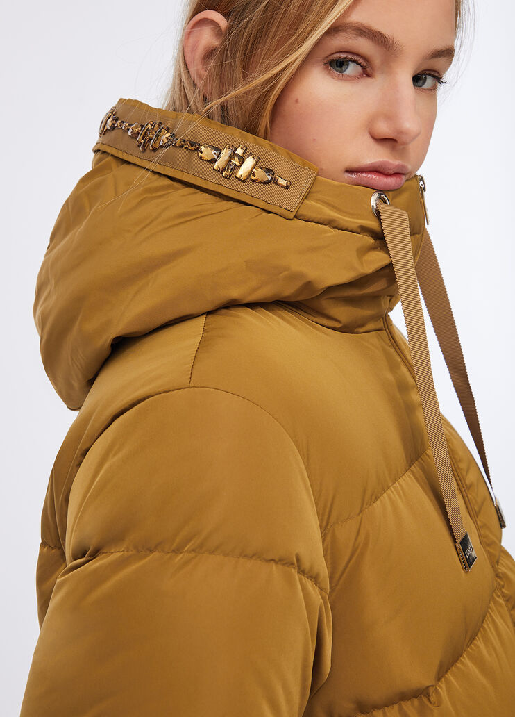 Down jacket with bejewelled embroidery cumin Liu Jo - medium