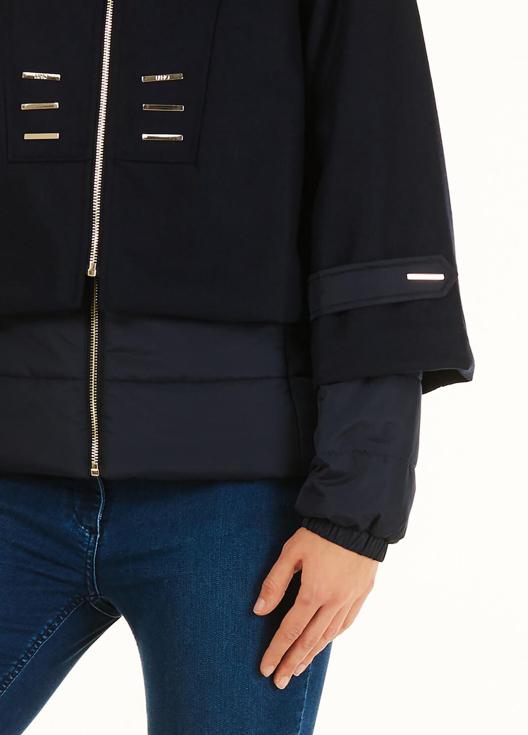 Chaqueta rellena con capucha azul oscuro Liu Jo - large image number 2