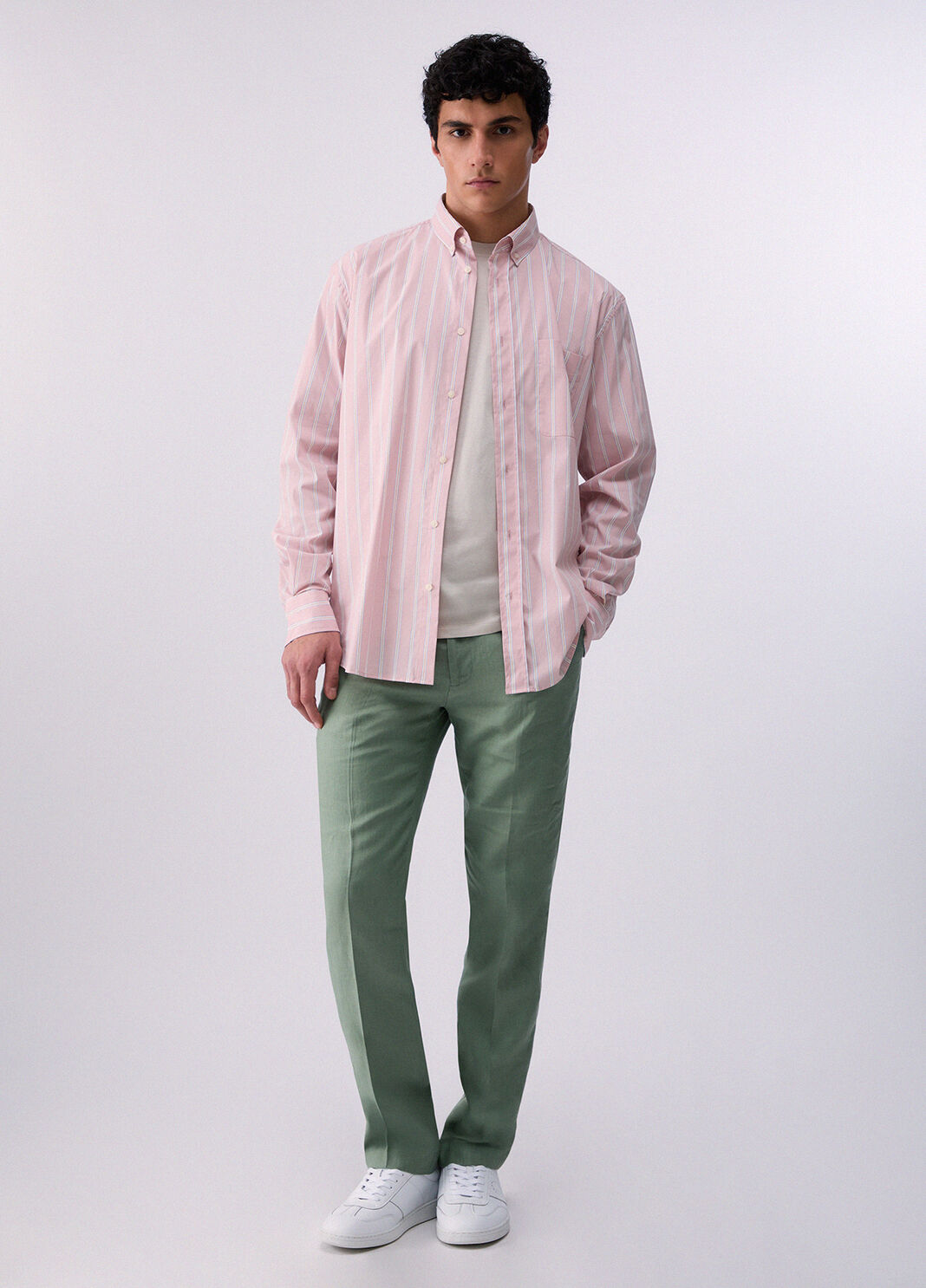 100% linen trousers green Liu Jo - large image number 5