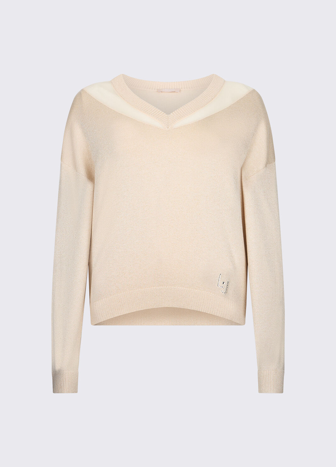V-neck jumper champagne Liu Jo - large image number 6