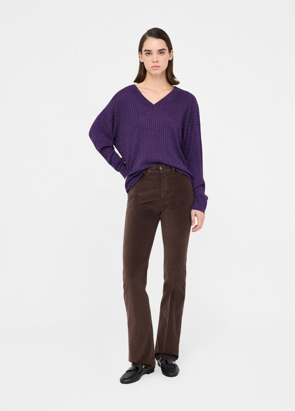 Velvet bootcut trousers chocolate Liu Jo - medium