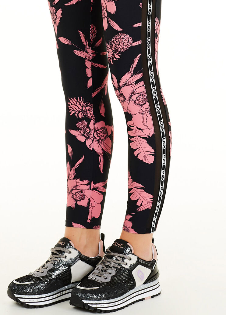 Leggings with logo bands