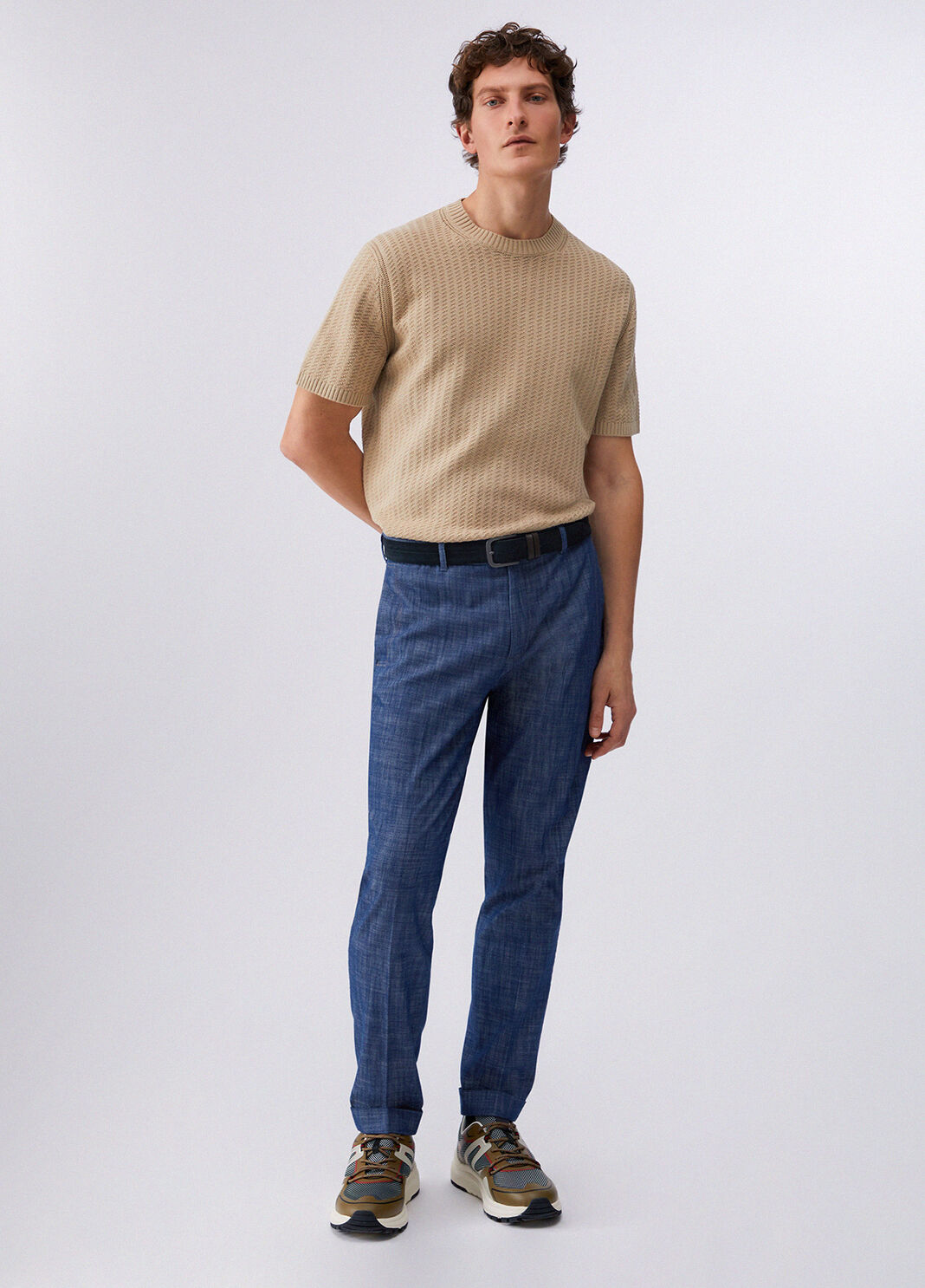 Chinohose aus Chambray-Denim Blau Liu Jo - large image number 5