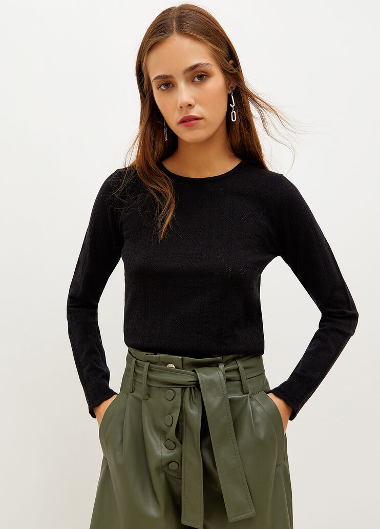 Openwork jumper black Liu Jo - large image number 0