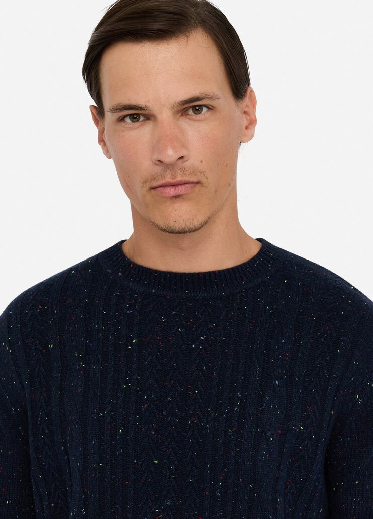 Zopfmusterpullover aus Wolle Dunkelblau Liu Jo - large image number 2