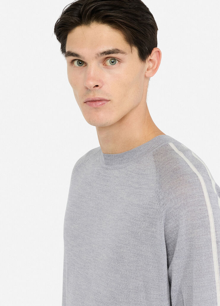 Pull 100 % laine gris chiné Liu Jo - large image number 2