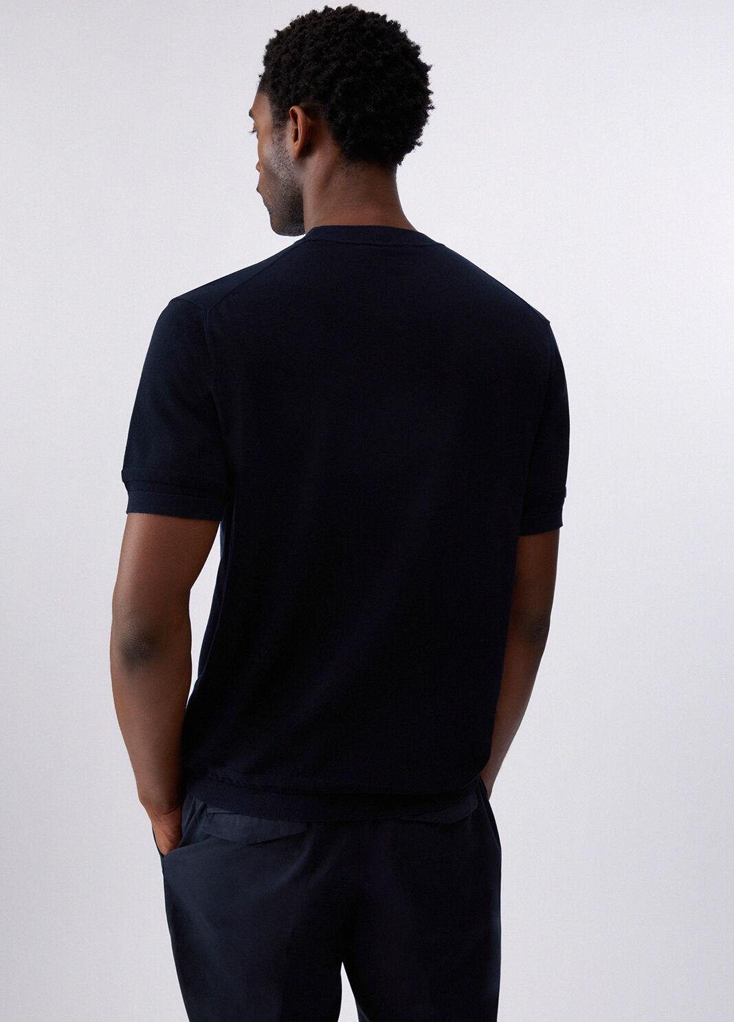 T-shirt in cr&ecirc;pe di cotone blu scuro Liu Jo - large image number 1