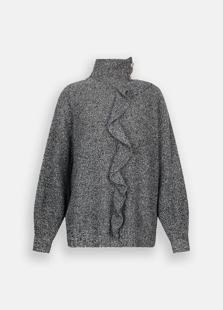 Jumper with maxi-ruffles black Liu Jo - large image number 6