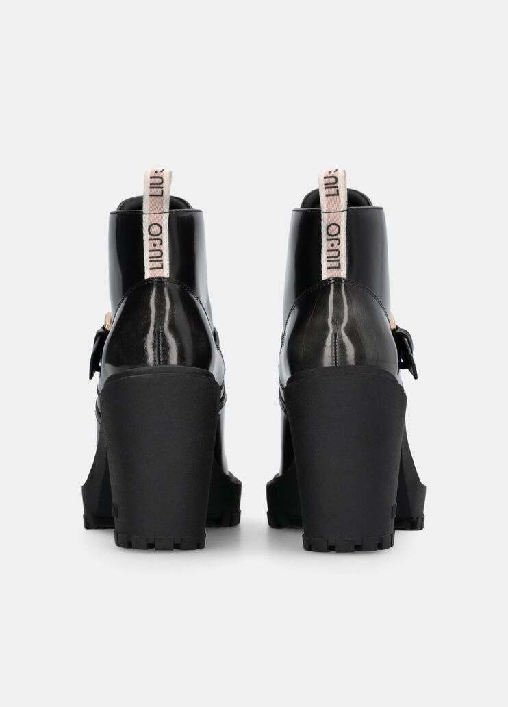 Abraded leather ankle boots black Liu Jo - large image number 7