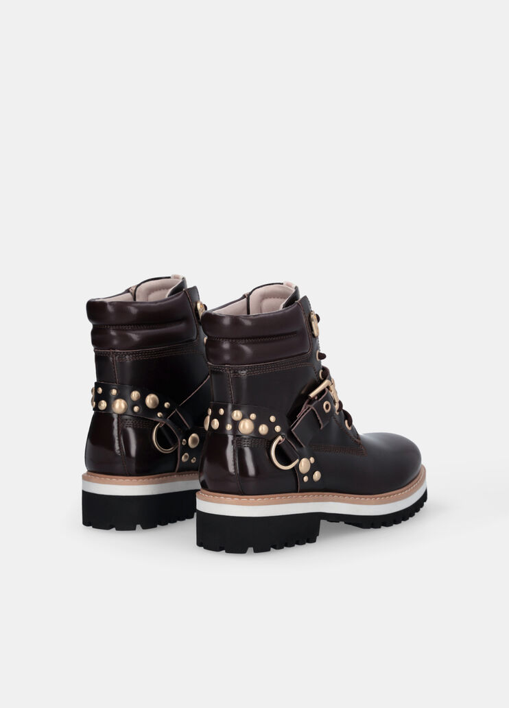 Stiefelette aus Leder mit Nieten schwarz Liu Jo - large image number 3