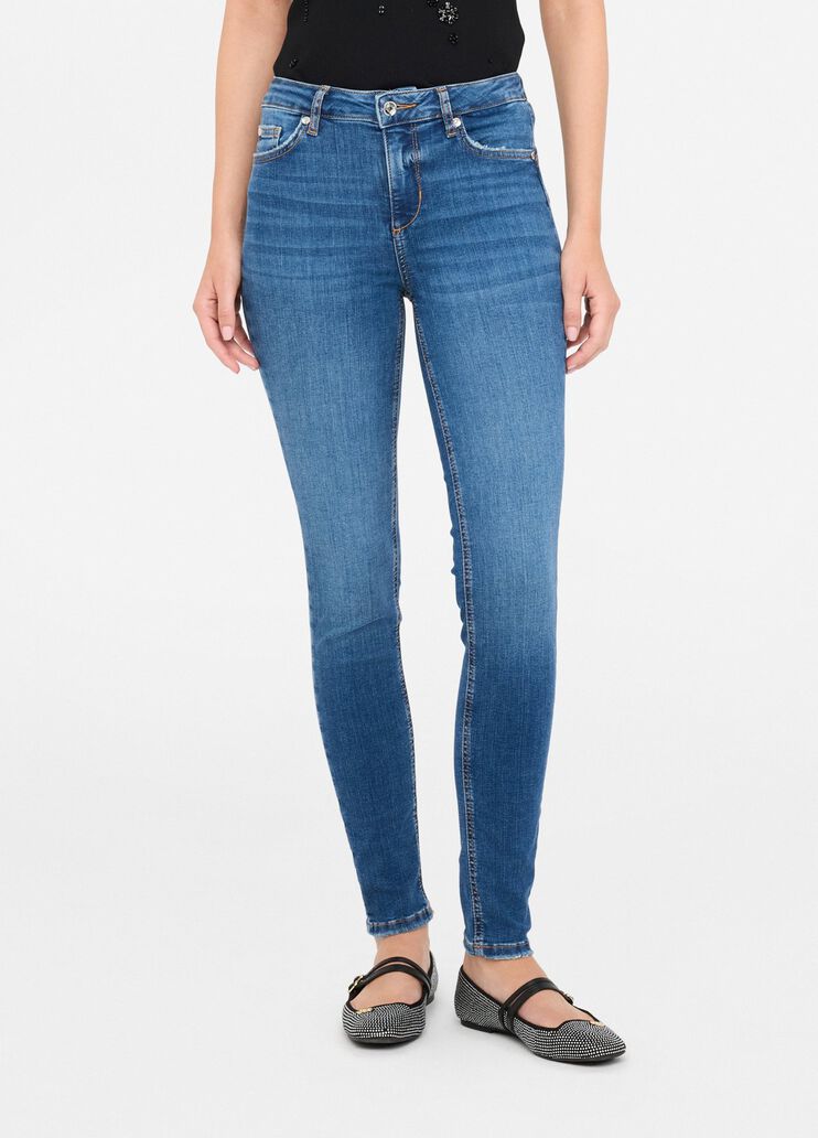 Skinny-Jeans mit hohem Bund Dunkles Denimblau Liu Jo - large image number 0 Skinny-Jeans mit hohem Bund Dunkles Denimblau Liu Jo - large image number 0