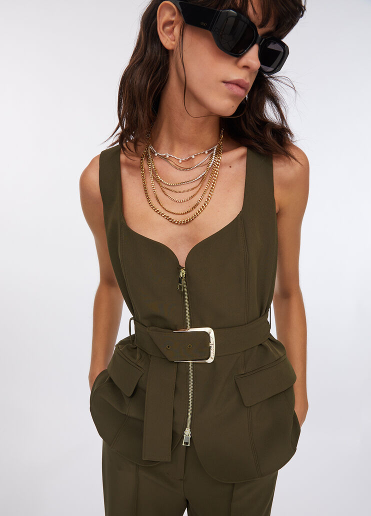 Zip-up vest pine Liu Jo - medium Zip-up vest pine Liu Jo - medium