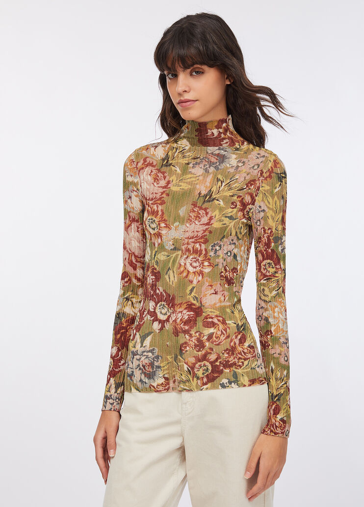 Mock polo-neck with print sanderson print Liu Jo - large image number 0