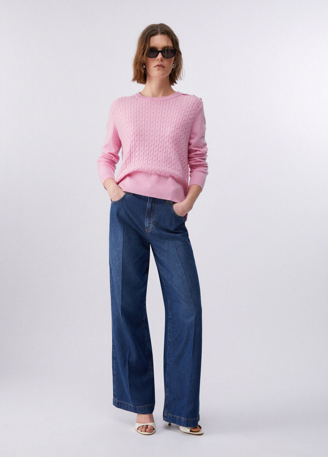 Flare-Jeans mit hohem Bund Denimblau Liu Jo - large image number 5