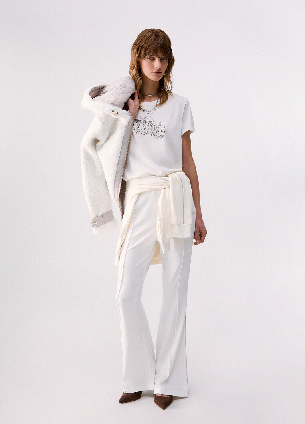 T-shirt con logo bianco/macchia Liu Jo - large image number 3