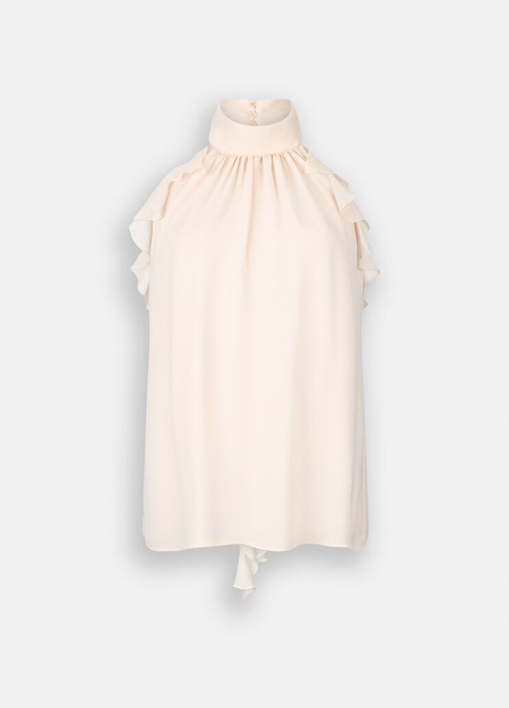 Вечерний топ из жоржета слоновая кость Liu Jo - large image number 6