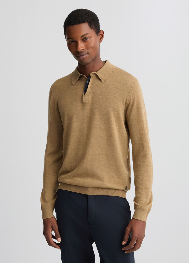 Beige wool-blend polo shirt beige Liu Jo - large image number 0 Beige wool-blend polo shirt beige Liu Jo - large image number 0